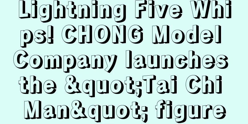 Lightning Five Whips! CHONG Model Company launches the "Tai Chi Man" figure