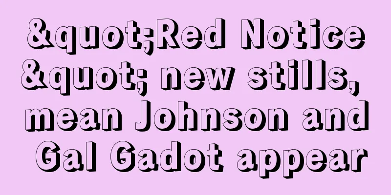 "Red Notice" new stills, mean Johnson and Gal Gadot appear