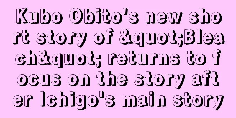 Kubo Obito's new short story of "Bleach" returns to focus on the story after Ichigo's main story