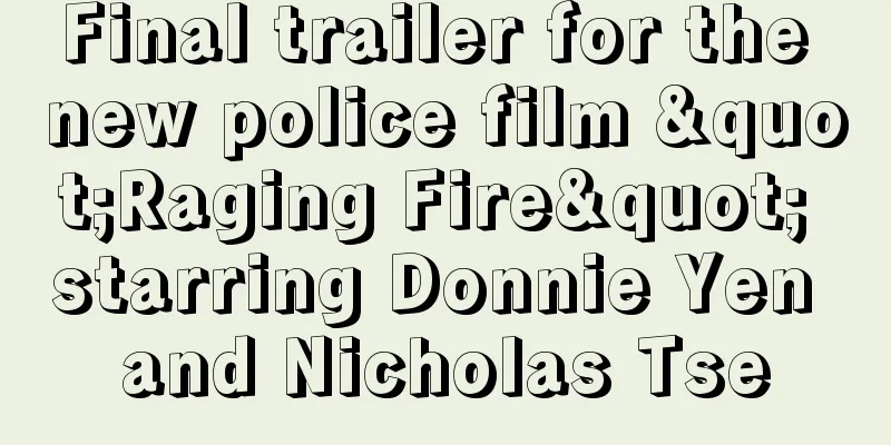 Final trailer for the new police film "Raging Fire" starring Donnie Yen and Nicholas Tse