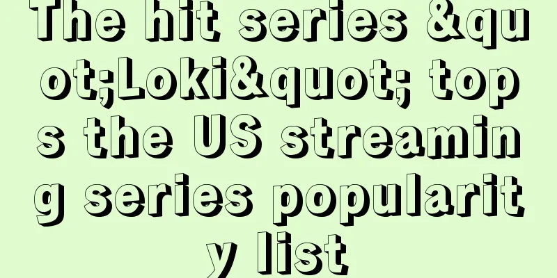 The hit series "Loki" tops the US streaming series popularity list