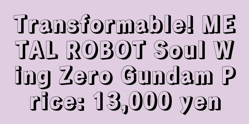 Transformable! METAL ROBOT Soul Wing Zero Gundam Price: 13,000 yen