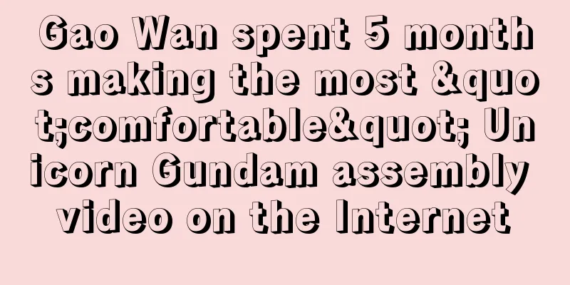 Gao Wan spent 5 months making the most "comfortable" Unicorn Gundam assembly video on the Internet