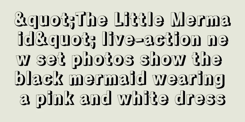 "The Little Mermaid" live-action new set photos show the black mermaid wearing a pink and white dress