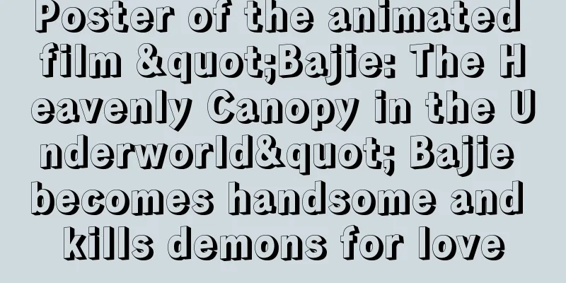 Poster of the animated film "Bajie: The Heavenly Canopy in the Underworld" Bajie becomes handsome and kills demons for love