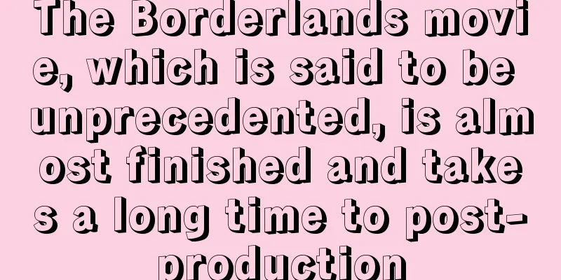 The Borderlands movie, which is said to be unprecedented, is almost finished and takes a long time to post-production
