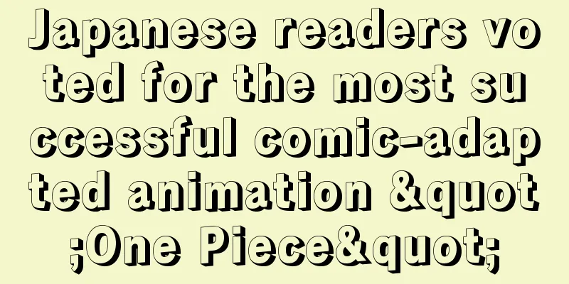 Japanese readers voted for the most successful comic-adapted animation "One Piece"