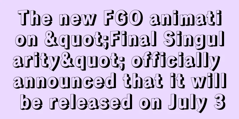 The new FGO animation "Final Singularity" officially announced that it will be released on July 30