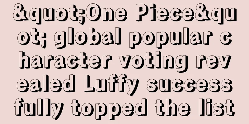 "One Piece" global popular character voting revealed Luffy successfully topped the list