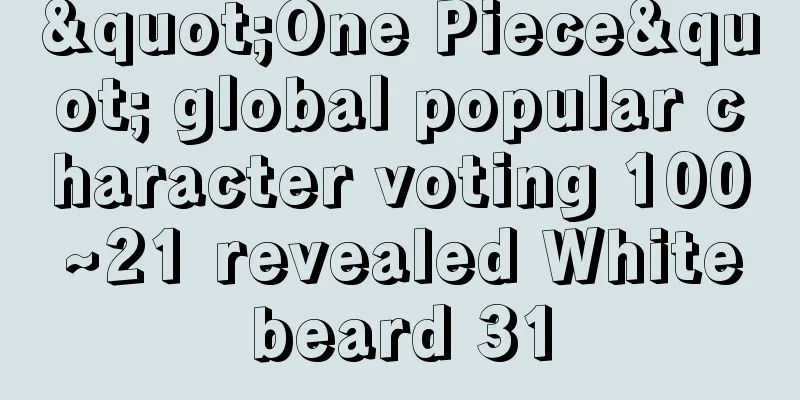 "One Piece" global popular character voting 100~21 revealed Whitebeard 31