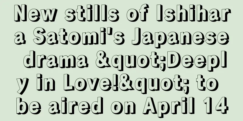 New stills of Ishihara Satomi's Japanese drama "Deeply in Love!" to be aired on April 14
