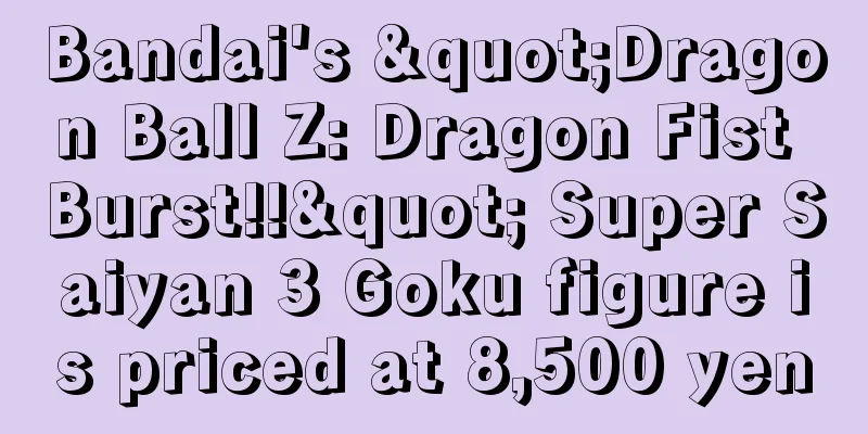 Bandai's "Dragon Ball Z: Dragon Fist Burst!!" Super Saiyan 3 Goku figure is priced at 8,500 yen