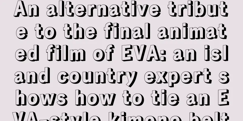 An alternative tribute to the final animated film of EVA: an island country expert shows how to tie an EVA-style kimono belt