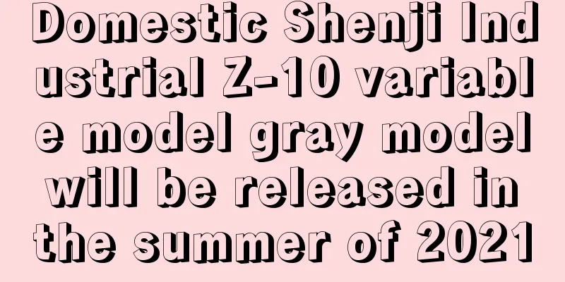 Domestic Shenji Industrial Z-10 variable model gray model will be released in the summer of 2021