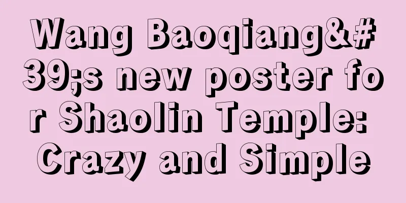 Wang Baoqiang's new poster for Shaolin Temple: Crazy and Simple