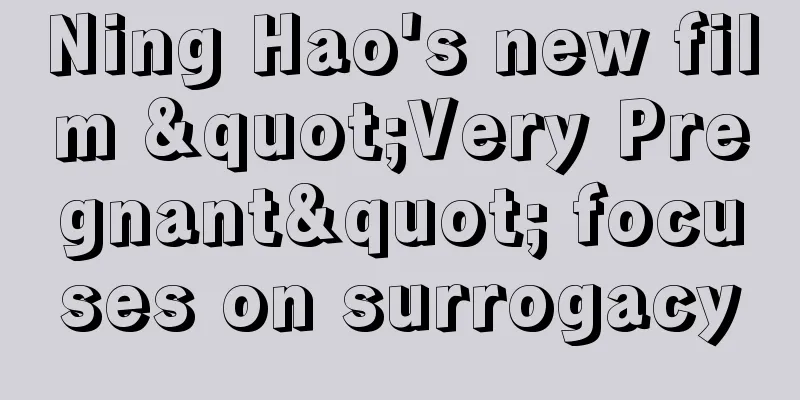 Ning Hao's new film "Very Pregnant" focuses on surrogacy