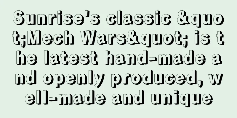 Sunrise's classic "Mech Wars" is the latest hand-made and openly produced, well-made and unique