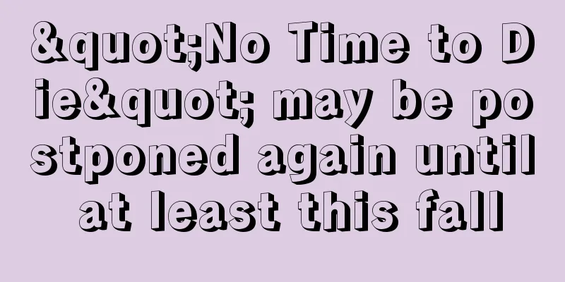 "No Time to Die" may be postponed again until at least this fall