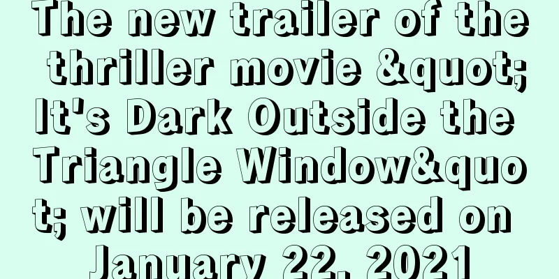 The new trailer of the thriller movie "It's Dark Outside the Triangle Window" will be released on January 22, 2021
