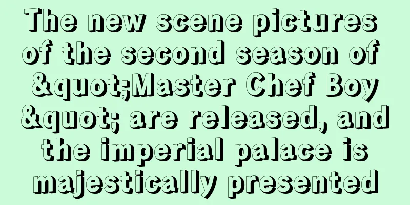 The new scene pictures of the second season of "Master Chef Boy" are released, and the imperial palace is majestically presented