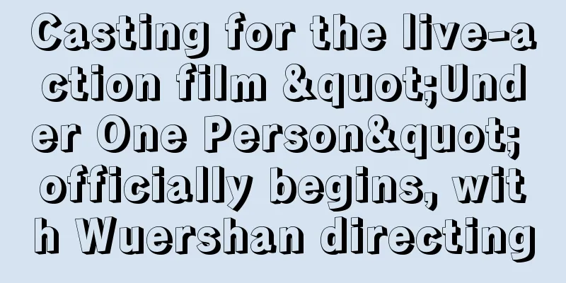 Casting for the live-action film "Under One Person" officially begins, with Wuershan directing