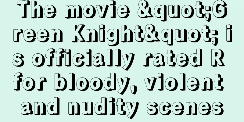 The movie "Green Knight" is officially rated R for bloody, violent and nudity scenes