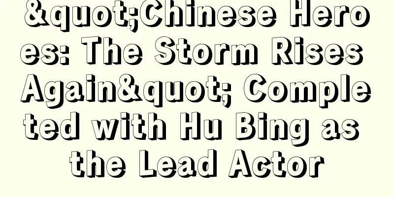 "Chinese Heroes: The Storm Rises Again" Completed with Hu Bing as the Lead Actor