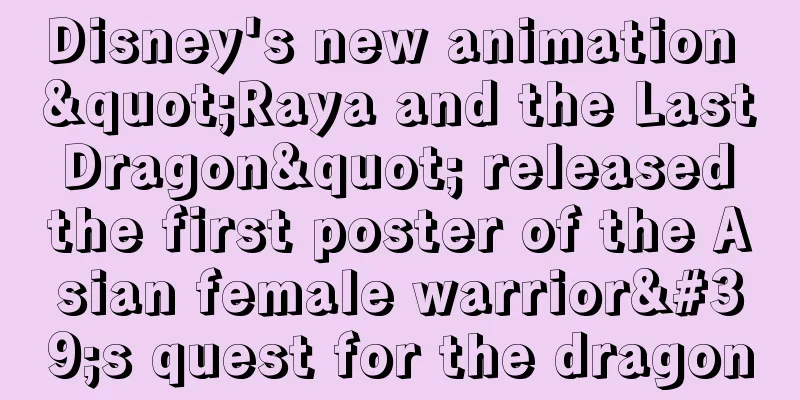 Disney's new animation "Raya and the Last Dragon" released the first poster of the Asian female warrior's quest for the dragon