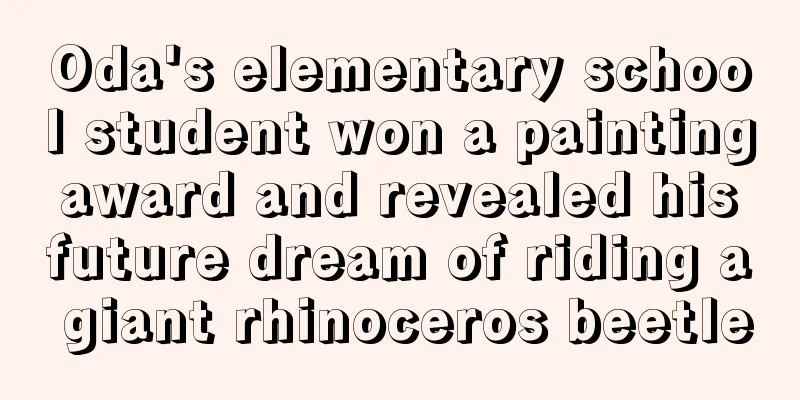 Oda's elementary school student won a painting award and revealed his future dream of riding a giant rhinoceros beetle
