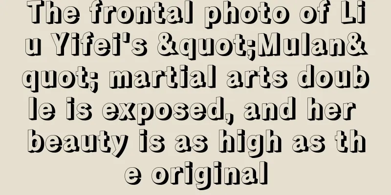 The frontal photo of Liu Yifei's "Mulan" martial arts double is exposed, and her beauty is as high as the original
