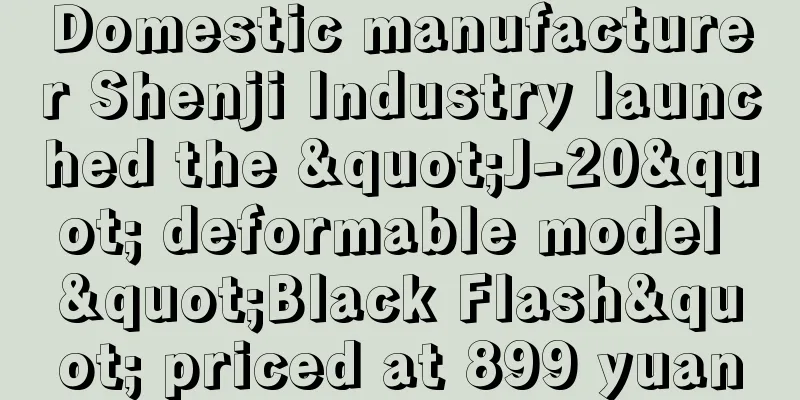 Domestic manufacturer Shenji Industry launched the "J-20" deformable model "Black Flash" priced at 899 yuan