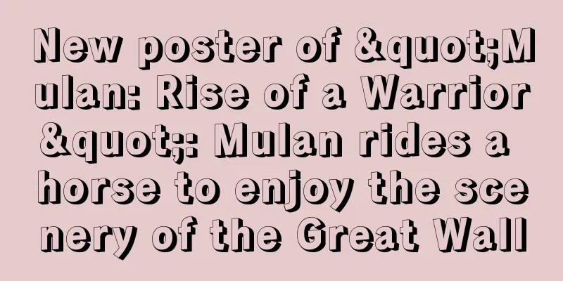 New poster of "Mulan: Rise of a Warrior": Mulan rides a horse to enjoy the scenery of the Great Wall
