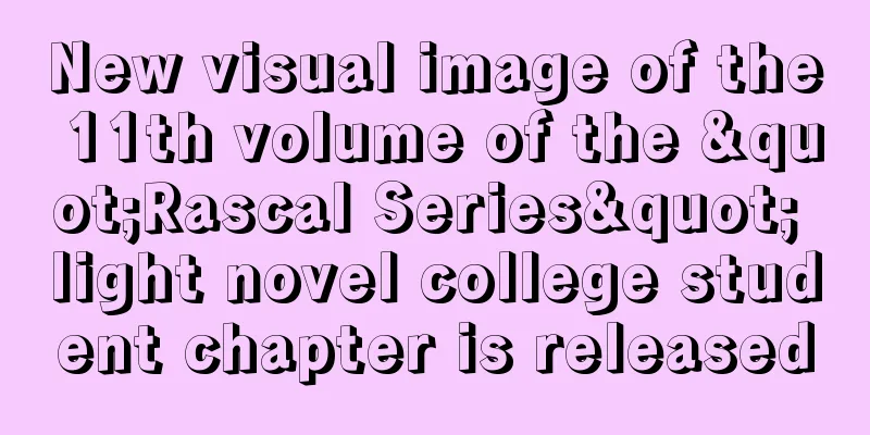 New visual image of the 11th volume of the "Rascal Series" light novel college student chapter is released