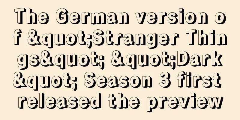 The German version of "Stranger Things" "Dark" Season 3 first released the preview