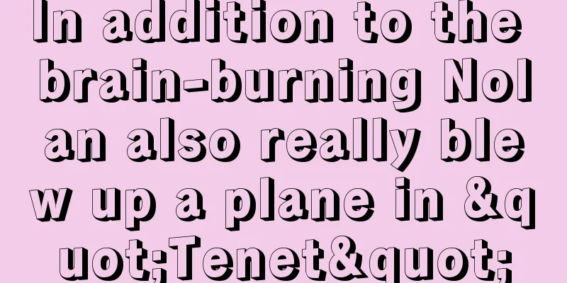 In addition to the brain-burning Nolan also really blew up a plane in "Tenet"