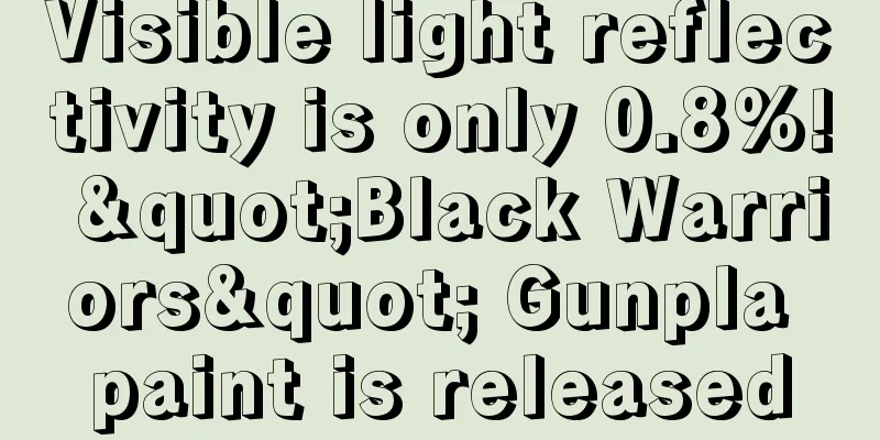Visible light reflectivity is only 0.8%! "Black Warriors" Gunpla paint is released