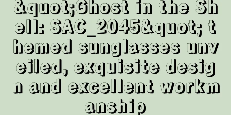 "Ghost in the Shell: SAC_2045" themed sunglasses unveiled, exquisite design and excellent workmanship