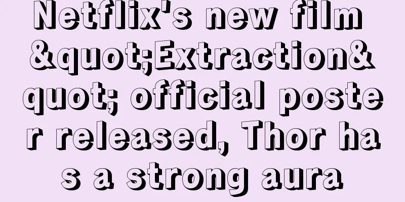 Netflix's new film "Extraction" official poster released, Thor has a strong aura