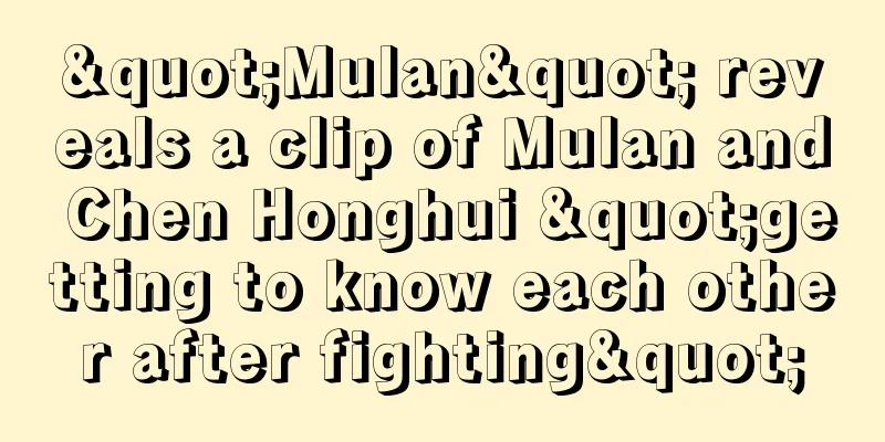 "Mulan" reveals a clip of Mulan and Chen Honghui "getting to know each other after fighting"
