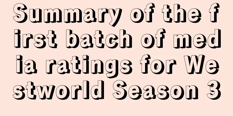 Summary of the first batch of media ratings for Westworld Season 3
