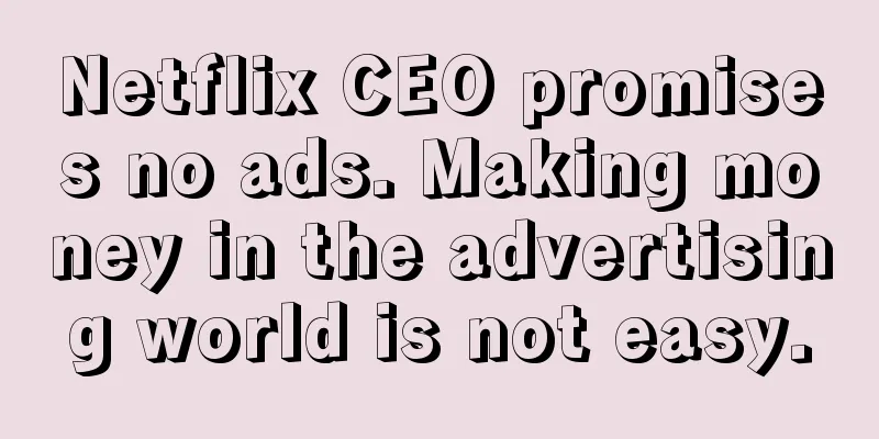 Netflix CEO promises no ads. Making money in the advertising world is not easy.