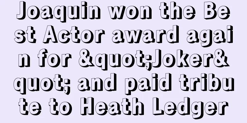Joaquin won the Best Actor award again for "Joker" and paid tribute to Heath Ledger