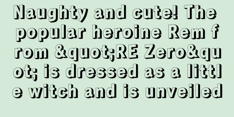 Naughty and cute! The popular heroine Rem from "RE Zero" is dressed as a little witch and is unveiled