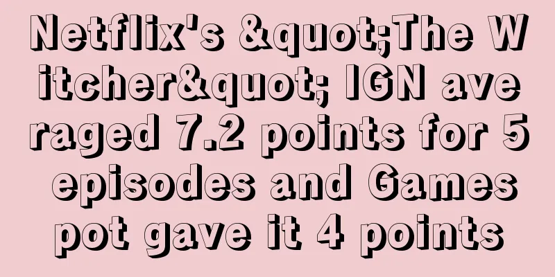 Netflix's "The Witcher" IGN averaged 7.2 points for 5 episodes and Gamespot gave it 4 points