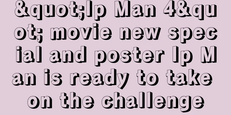 "Ip Man 4" movie new special and poster Ip Man is ready to take on the challenge