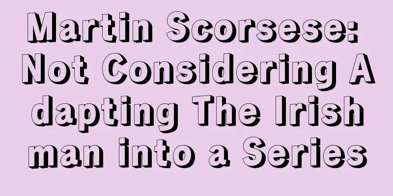 Martin Scorsese: Not Considering Adapting The Irishman into a Series