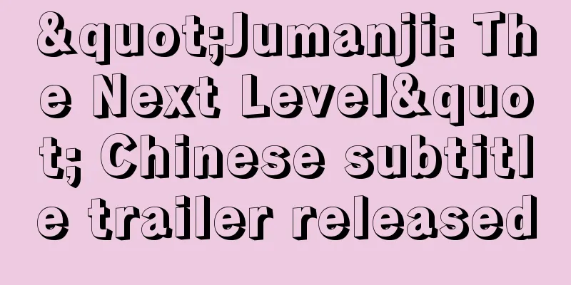 "Jumanji: The Next Level" Chinese subtitle trailer released