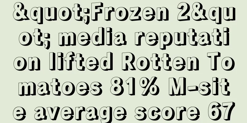 "Frozen 2" media reputation lifted Rotten Tomatoes 81% M-site average score 67