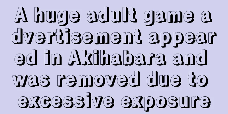 A huge adult game advertisement appeared in Akihabara and was removed due to excessive exposure
