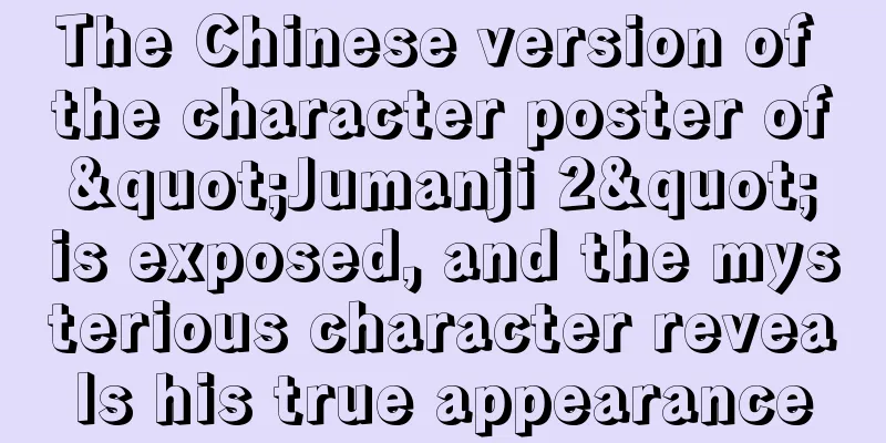 The Chinese version of the character poster of "Jumanji 2" is exposed, and the mysterious character reveals his true appearance